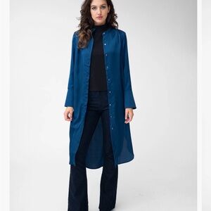 Adrienne Landau Onyx Collection Versatile Tunic in Brilliant Teal Sapphire